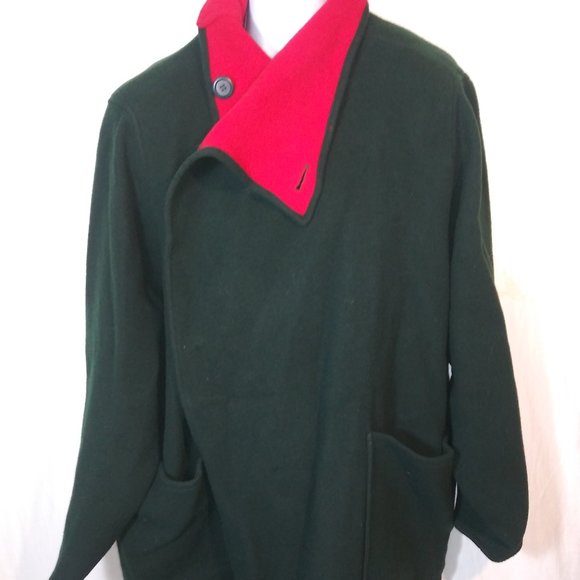 Vintage JIMMY HOURIHAN Green Wool Jacket. Made in Ireland - Picture 1 of 6